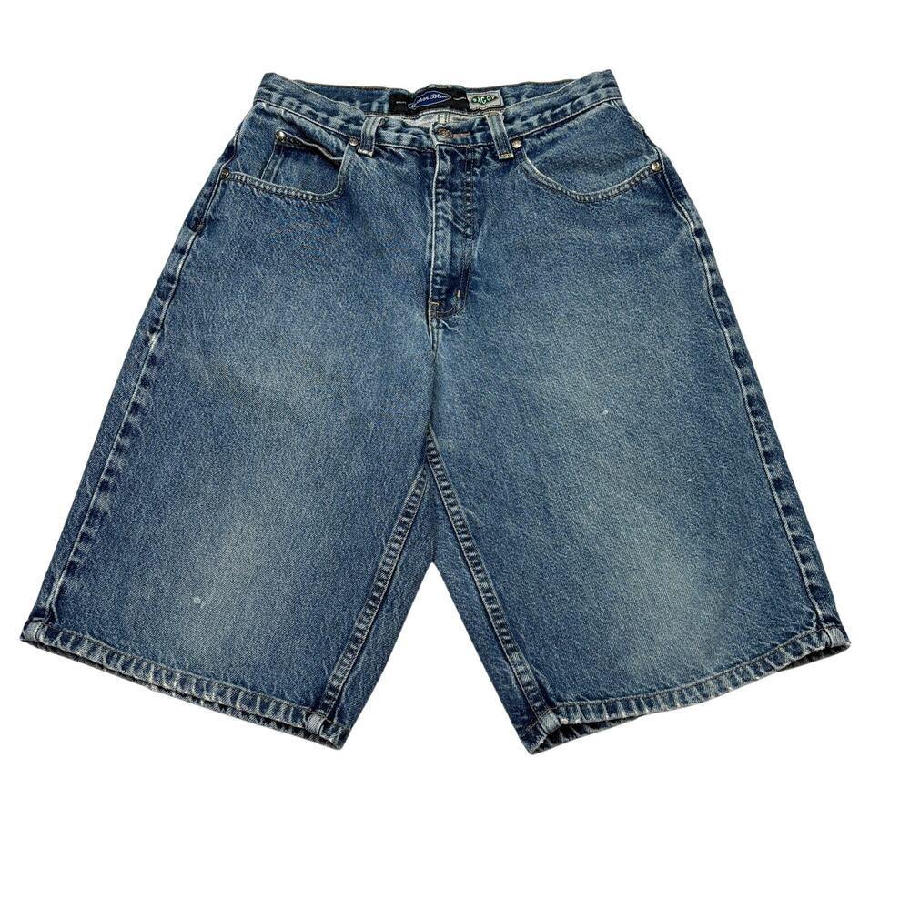 Vintage Anchor Blue 12.5" Baggy Denim Shorts Men's 28 Y2K Skater